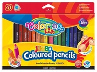 MINI pastelky hrubé, 20 farieb Colorino Jumbo