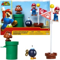 SUPER MARIO JAKKS PACIFIC ACORN PLAINS DIORAMA SET MARIO + GOOMBA + BOB-OMB