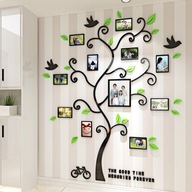 Samolepiaca 3D nálepka na stenu s miestami na fotografiu stromčeka