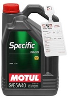 MOTUL SPECIFIC CNG/LPG 5W40 C3 API SM/CF 5L