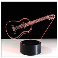 3D LED NOČNÁ LAMPA GITAROVÉ DIAĽKOVÉ