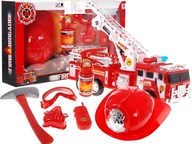 FIREMAN SET so 7 EL prilbou + hasičské auto