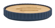 Stojaca miska na mydlo Navy Blue ABS+Bamboo Andora