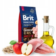 Brit Premium By Nature dospelé veľké 15 kg kura L