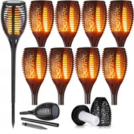 LED SOLAR LAMPA 8KS EFEKT PLAMEŇA TORCH