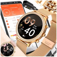 SMARTWATCH DÁMSKE HODINKY, ELEGANTNÉ ZIRKÓNY, VOLANIA, OZNÁMENIA, MENU PL