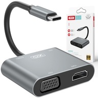 XO ADAPTÉROVÝ ROZBOČ 4-v-1 HDMI USB-C PD VGA ADAPTÉR