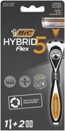 BIC HYBRID 5 FLEX SHAVING HOLIACI holiaci strojček 1+2 NÁPLŇKY