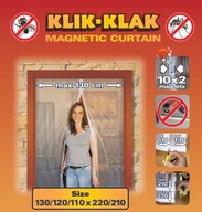 MAGNETICKÁ SIEŤ NA KOMÁRY 130/120/110 x 220/210 ČIERNA