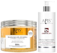 Apis Home Spa Set Soľ do kúpeľa + Masážny olej so zázvorom a škoricou