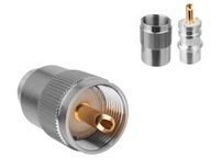 Zástrčka UC-1 prispájkovaná na kábel RF-7 ~ 7 mm PTFE / Gold