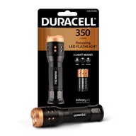 LED HLINÍKOVÝ RUČNÝ ZOOM na kemping + 3x AAA 350LM BATERIE Duracell