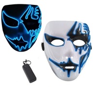 LED SVIETIACA MASKA JOKER COSPLAY HALLOWEEN PARTY