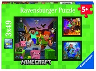 RAVENSBURGER PUZZLE MINECRAFT 3x49 ks. 056217