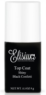 ELISIUM TOP COAT LESKLÝ ČIERNY KONFETTI