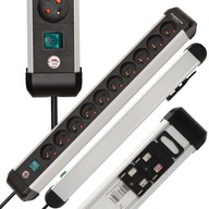 Brennenstuhl Premium-Alu-Line Power Strip 10 zásuviek 3m s vypínačom