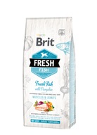 BRIT FRESH PRE DOSPELÝCH VEĽKÉ RYBY A TEKVICE KRMIVO PRE PSA 12 kg