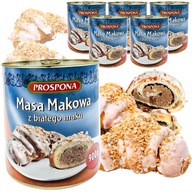 MAK MAKOVÁ hmota z BIELEHO MAKU 6 x 900g PROSPONA plechovka