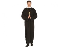 Kostým kňaza, sutana s krížovým golierom, L/XL