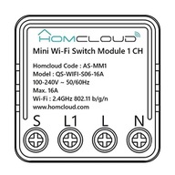 Homcloud Mini Smart Switch Module 1 WiFi kanál