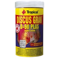 Discus Gran D-50 granule krmiva pre ryby s pomaly sa potápajúcimi farbami 250 ml