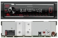 KENWOOD KMM-BT209 ČERVENÁ FARBA / USB / AUX / BLUETOOTH AUDIO, TEL AUTORÁDIO.