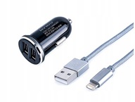 MYWAY USB NABÍJAČKA DO AUTO + KÁBEL 12/24V 2,1A