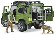 BRUDER 002587 LAND ROVER DEFENDER + STRÁŽCA + PES