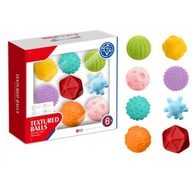 LOPTY BABY BALL PRE BABY SENSORY BALLS 8 KS. 6m+ ASKATO