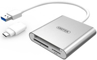 Unitek USB 3.0 + čítačka pamäťových kariet USB-C TYPE-C