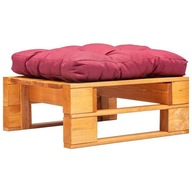 ZÁHRADNÝ POUF PALLET ČERVENÝ VANKÚŠ, MED BR