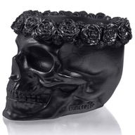 Kvetináč Skull Flowers Black Metallic Poli 9cm