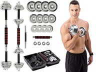 Činky 2X10KG S BAROVOU FUNKCIOU 20KG DAMPbells SET S HMS HMOTNOSŤOU