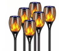 6 x LED solárna baterka FIRE FLAME 50CM