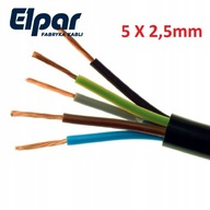 DRÔTOVÝ KÁBEL OW 5X2,5mm2 VEDENIE GUMOVÉ PL 25Mb Elpar