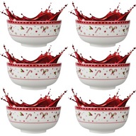 Misy Vianočné porcelánové misky na šalát 14cm Set