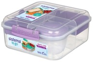 SISTEMA LUNCHBOX BENTO BOX NÁDOBA 1250 ml S PRIESTORMI NA OMÁČKU