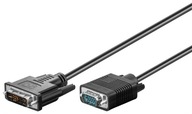 DVI-A (12+5-pin) / VGA (15-pin) Full HD kábel, poniklovaný 2 m