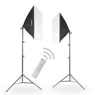 HOME STUDIO 2x Lampa 200 W Softbox 40x40 Stojan