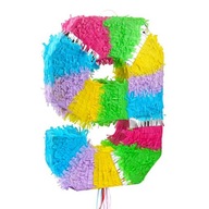 PINATA ČÍSLO 9 DEVIŤ NARODENINOVÝ PASTEL FAREBNÝ