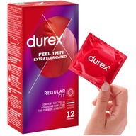 DUREX FEEL THIN EXTRA LUBRICATED tenké vlhčené kondómy 12 ks.