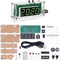 Elektronické hodiny 4-BIT Zelená + DIY puzdro