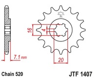 JT PREDNÉ OZUBENÉ KOLO 422 10 KAWASAKI KSF/KXF 80 '03-06', SUZUKI LT 80 '89-06