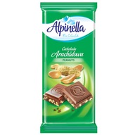 Alpinella mliečna čokoláda s arašidmi 90g, krabička 21 kusov