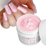 CLARESA RUBBER GEL 8 HUSTÝ STAVEBNÝ GÉL S TIXotropiou, MLIEČNE RUŽOVÝ 45 g