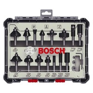 BOSCH sada profilových fréz na drevo 15 ks.