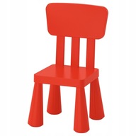 IKEA MAMMUT Detská stolička červená