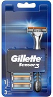 Holiaci strojček Gillette Sensor + 3 náplne