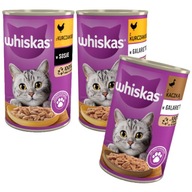 WHISKAS ADULT 3 PRÍCHUTY S HYDINOU KONZERVOU 12x400g