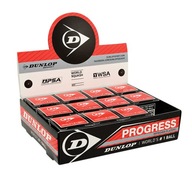 DUNLOP PROGRESS loptičky na squash 1 BODKA 12 ks